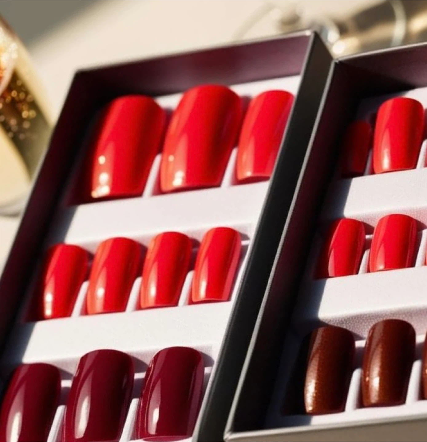 Brand New 36 Pcs Bright Red Press-On Nails Set