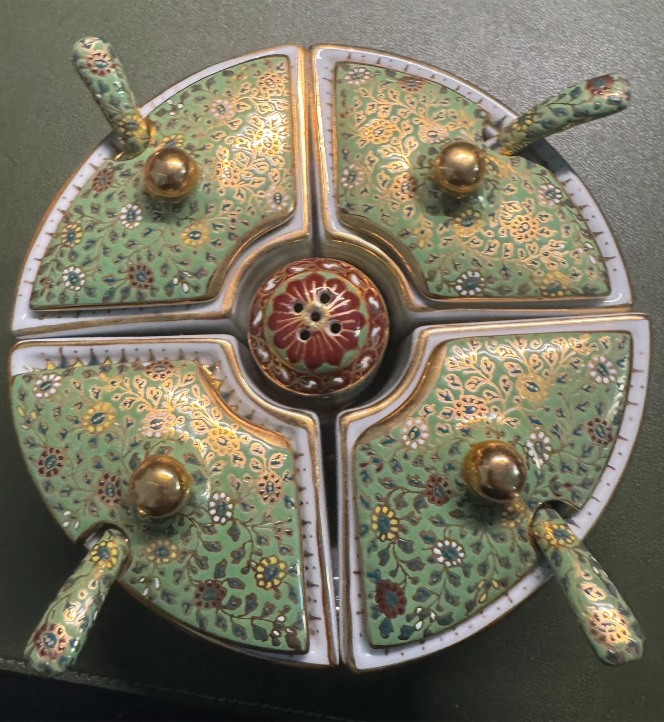 Vintage Thailand Ceramic Serving Dish with Lids and Spoons