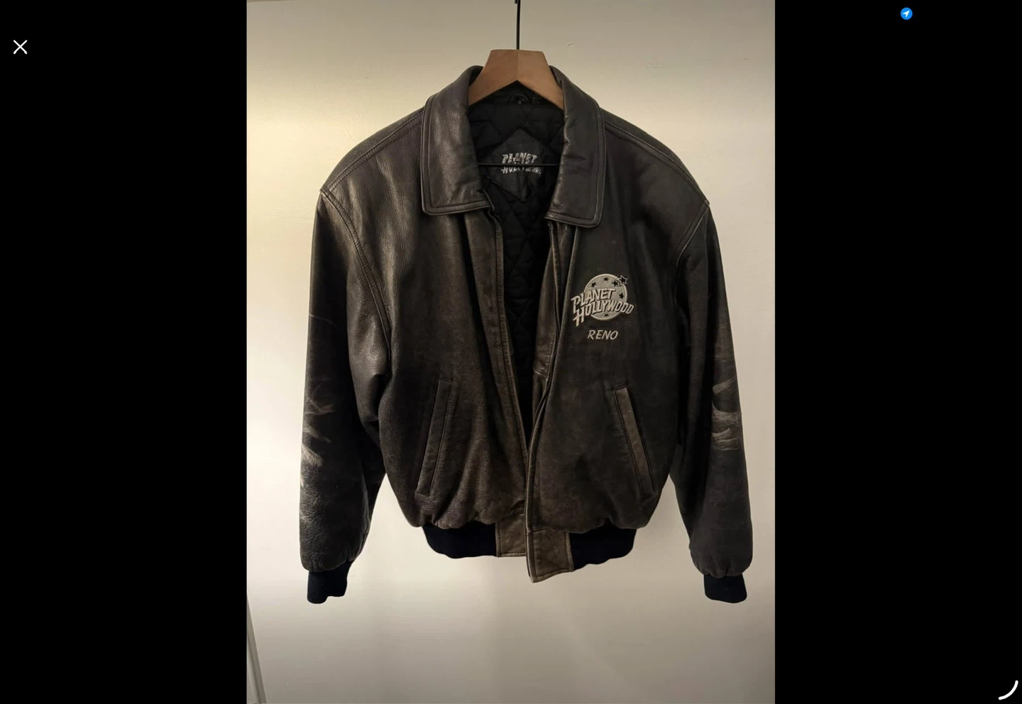 Vintage Planet Hollywood Leather Jacket Size in Small