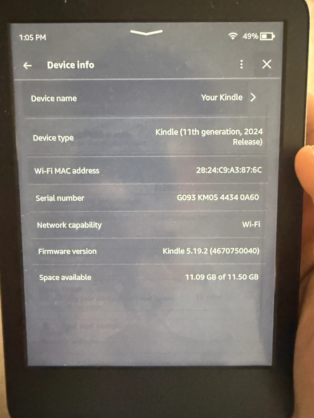 Amazon Kindle (11th Gen, 2024 Release) Wi-Fi E-Reader - photo 3