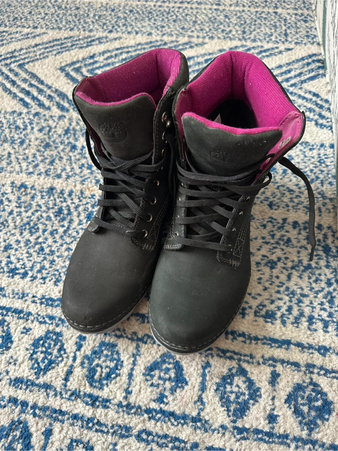 Timberland Women's Black Lace-Up Boots Size 8 - photo 2