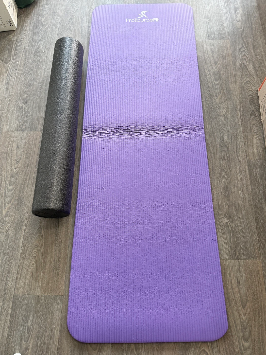ProsourceFit Yoga Mat and Foam Roller Set - Purple - photo 2