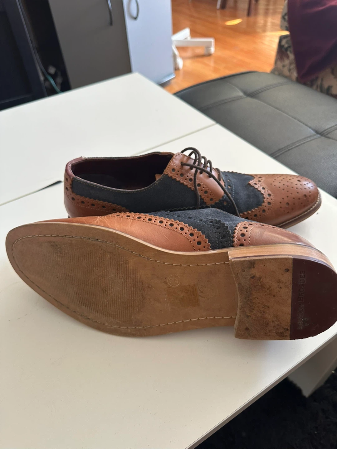 London Brogues Men's Wingtip Brogue Shoes - Size 10 - photo 3