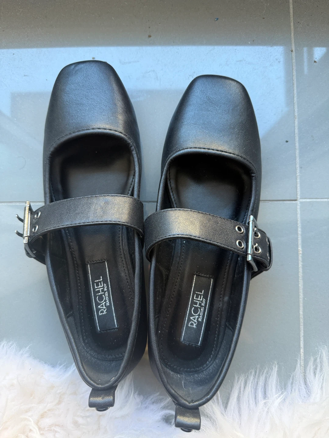 Size 6.5 Rachel Roy Black Mary Jane Flats