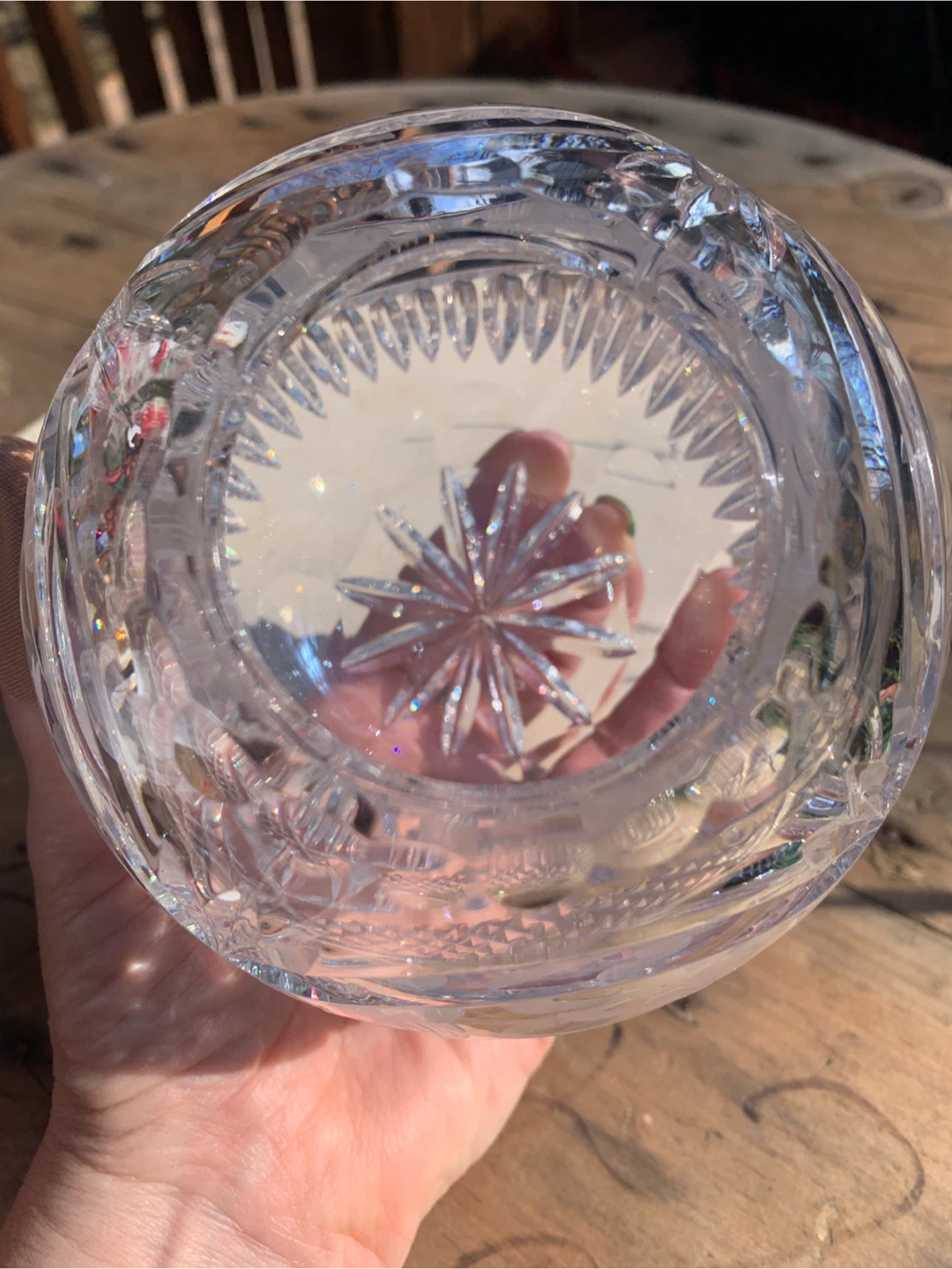 Vintage Cut Crystal Glass Rose Bowl/Vase - photo 2