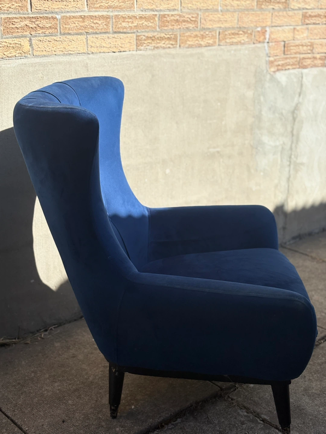 Blue Velvet Accent Chair - photo 5