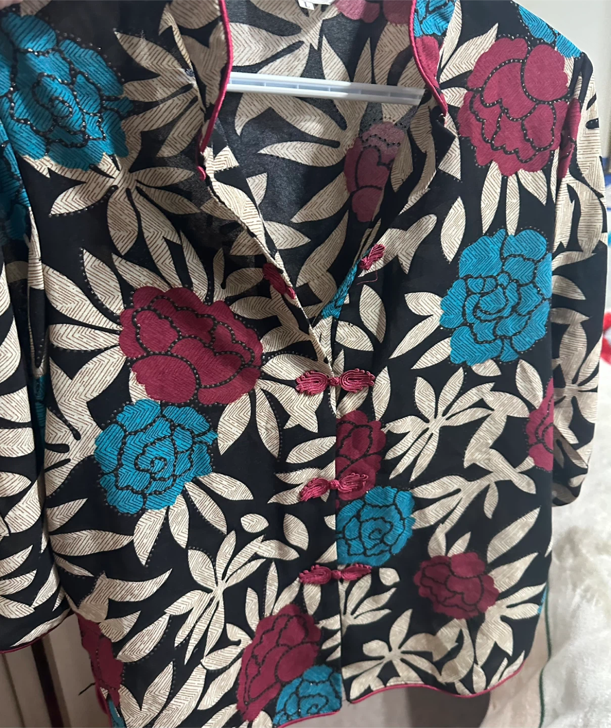 Women's Floral Button-Up Blouse