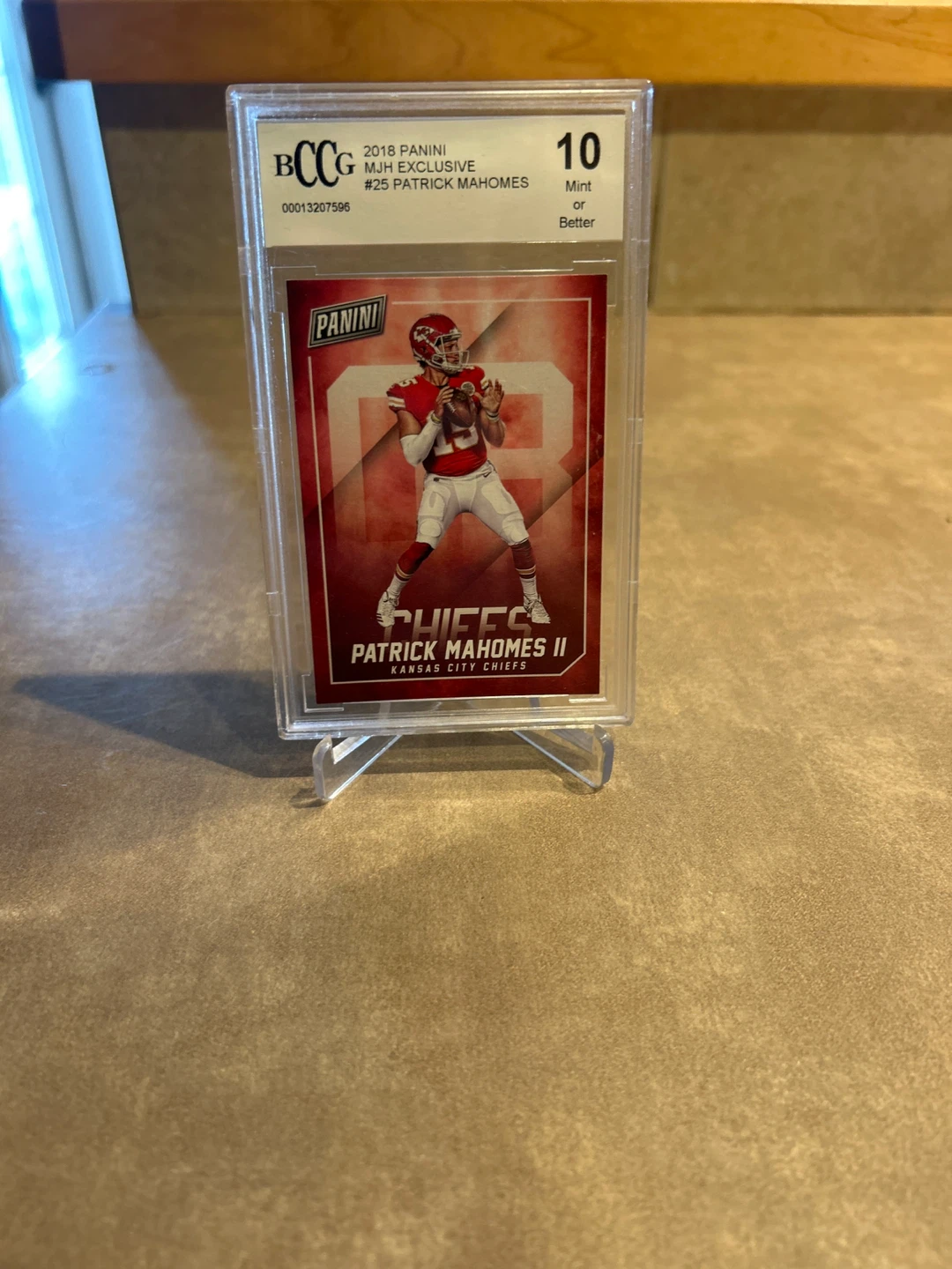 2018 Panini Patrick Mahomes II #25 MJH Exclusive Card