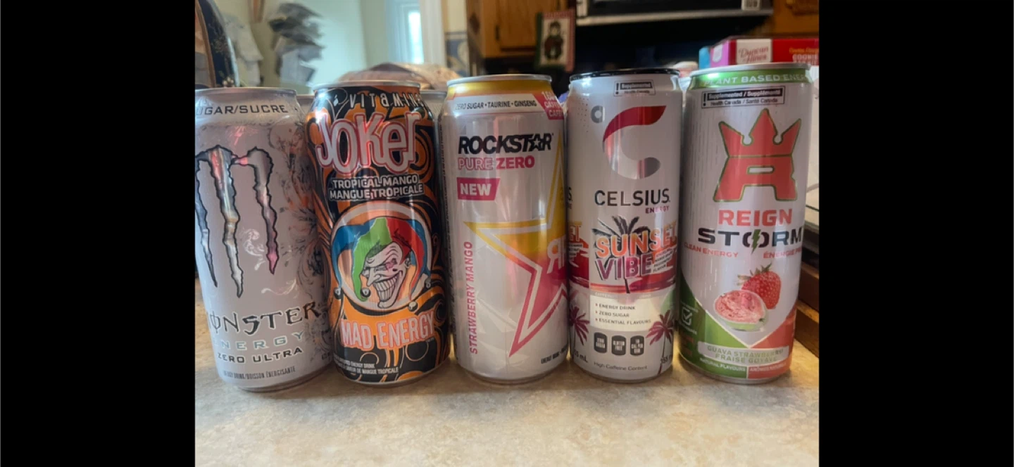 Various Energy Drinks - Joker, Celsius, etc 60 cents a can