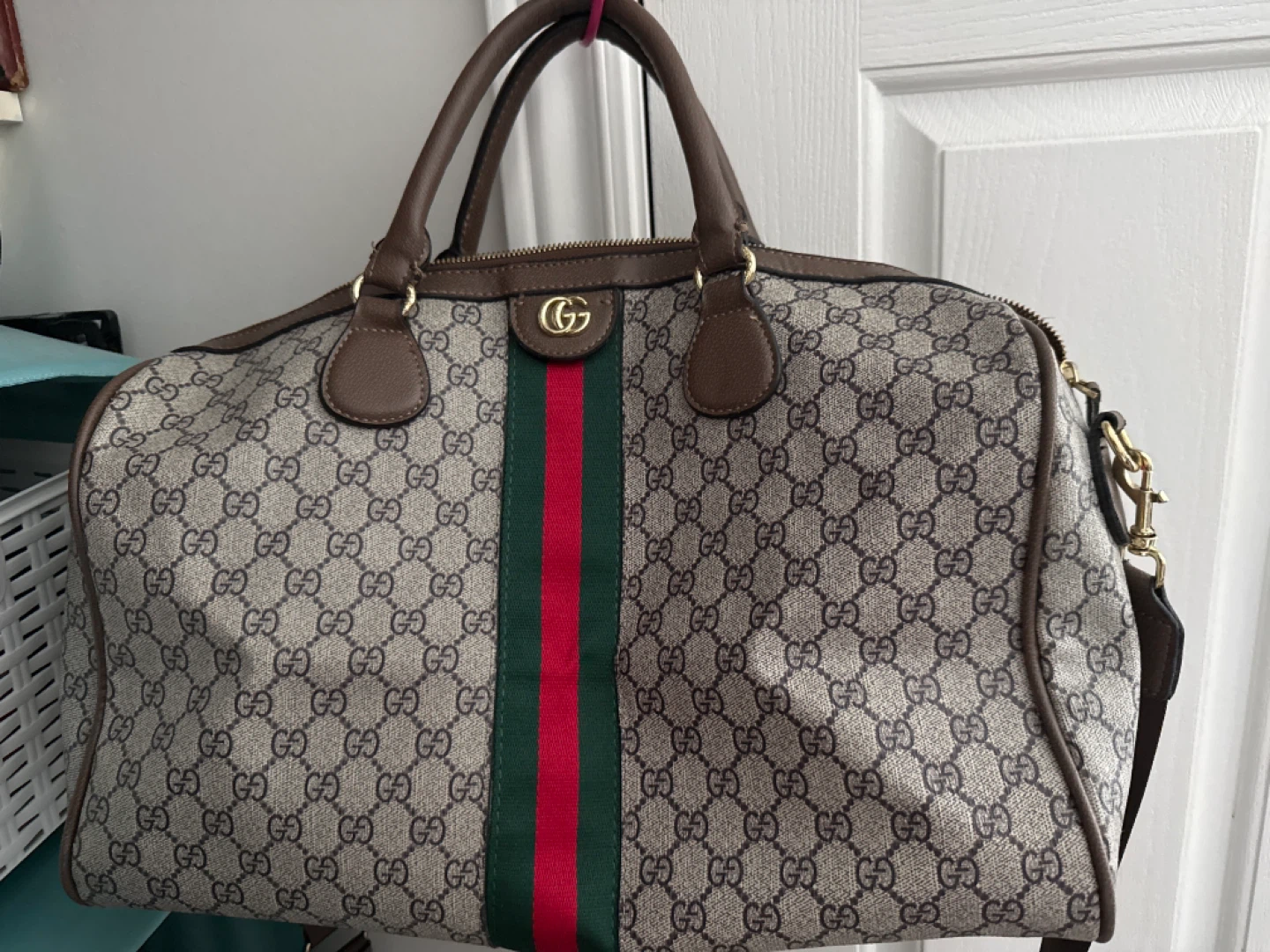 Gucci Monogram Canvas Duffel Bag
