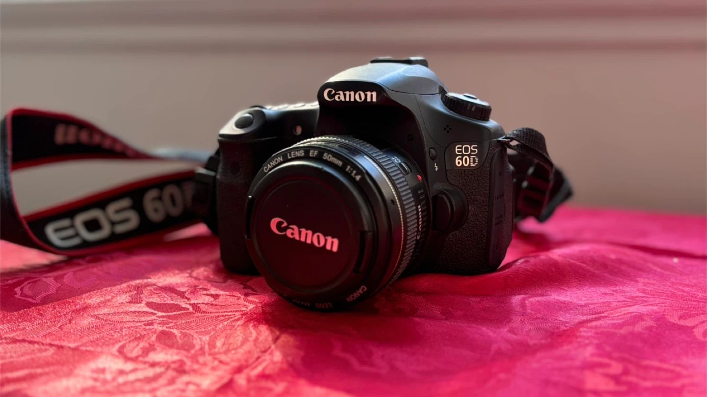 Canon EOS 60D DSLR Camera with 50mm f/1.4 and 28mm f/1.8 Lenses