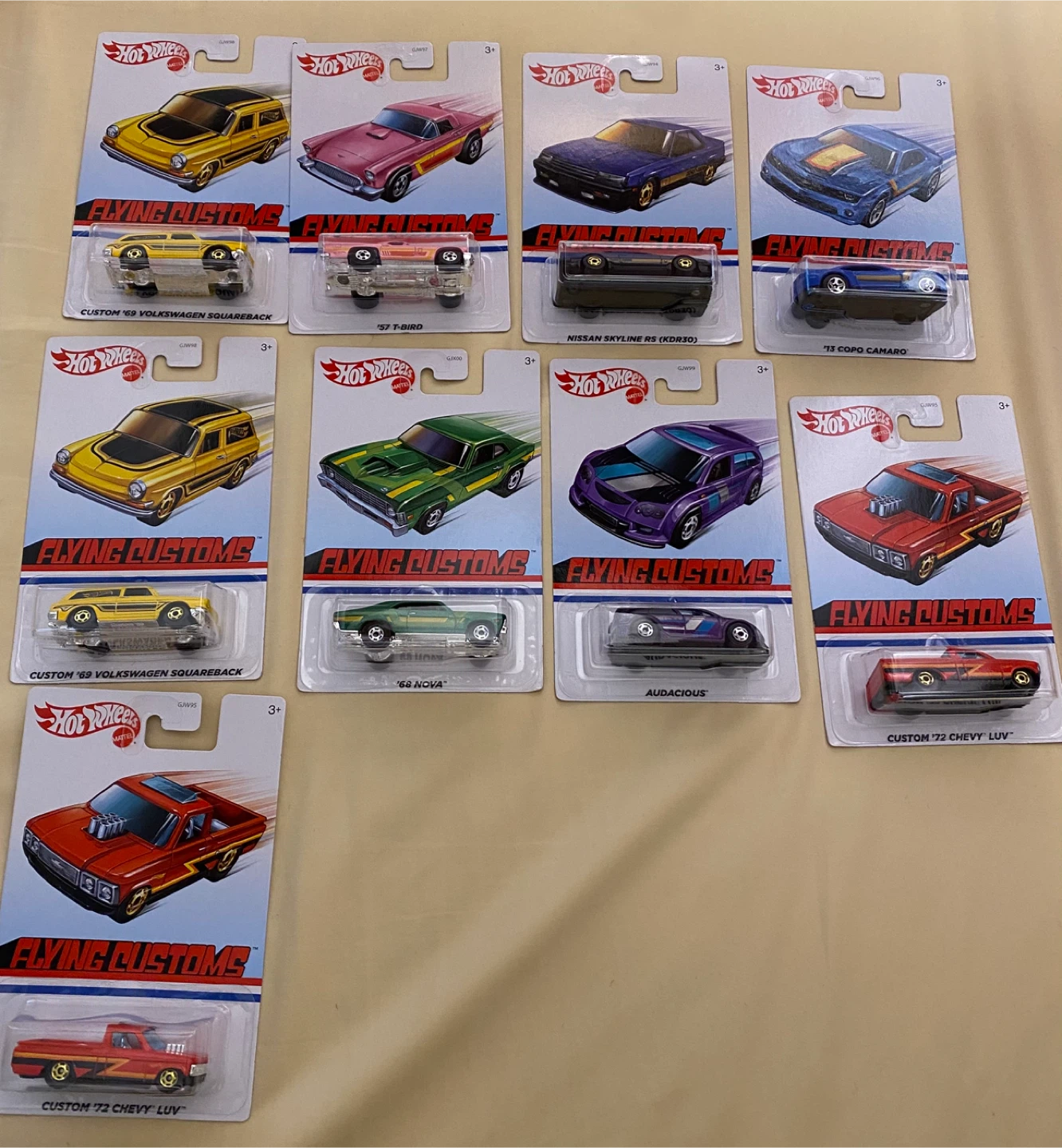 Hot Wheels Flying Customs Lot (9 cars)