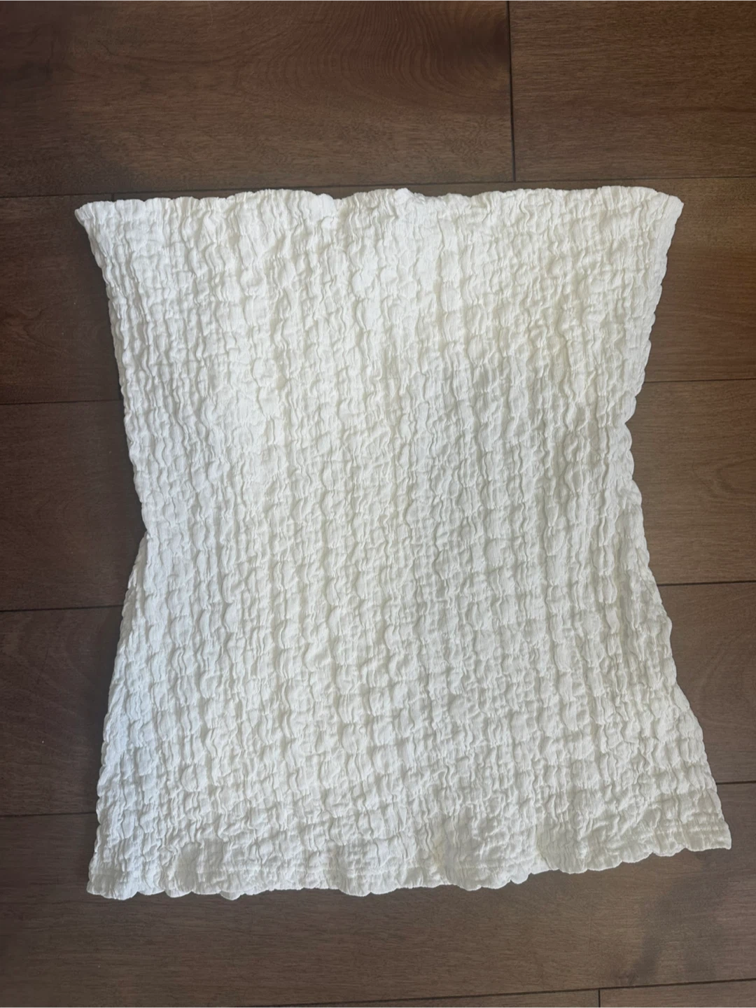 Zara White Smocked Tube Top