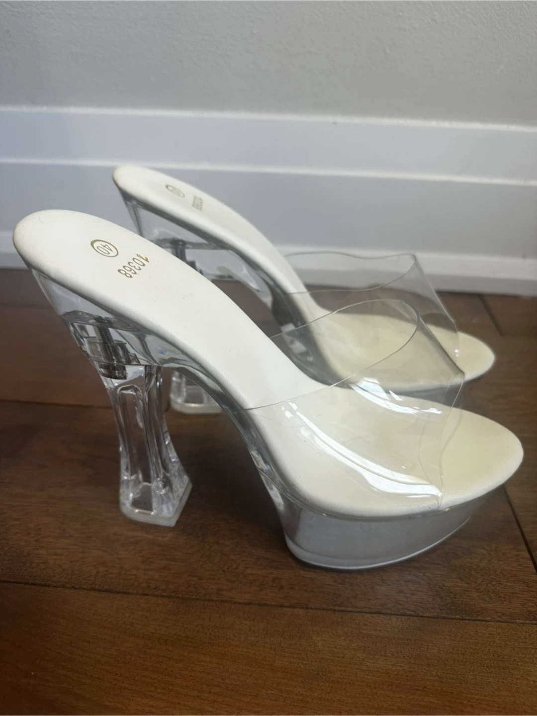 Women's Clear Platform Heels Size 40