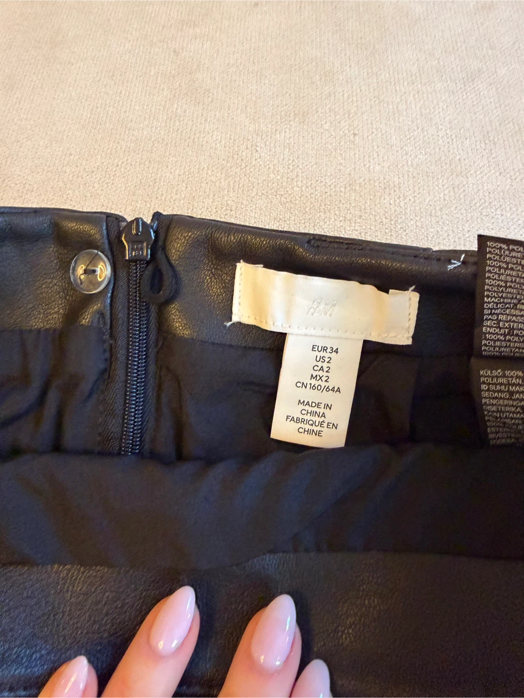 H&M Black Faux Leather Mini Skirt - photo 2