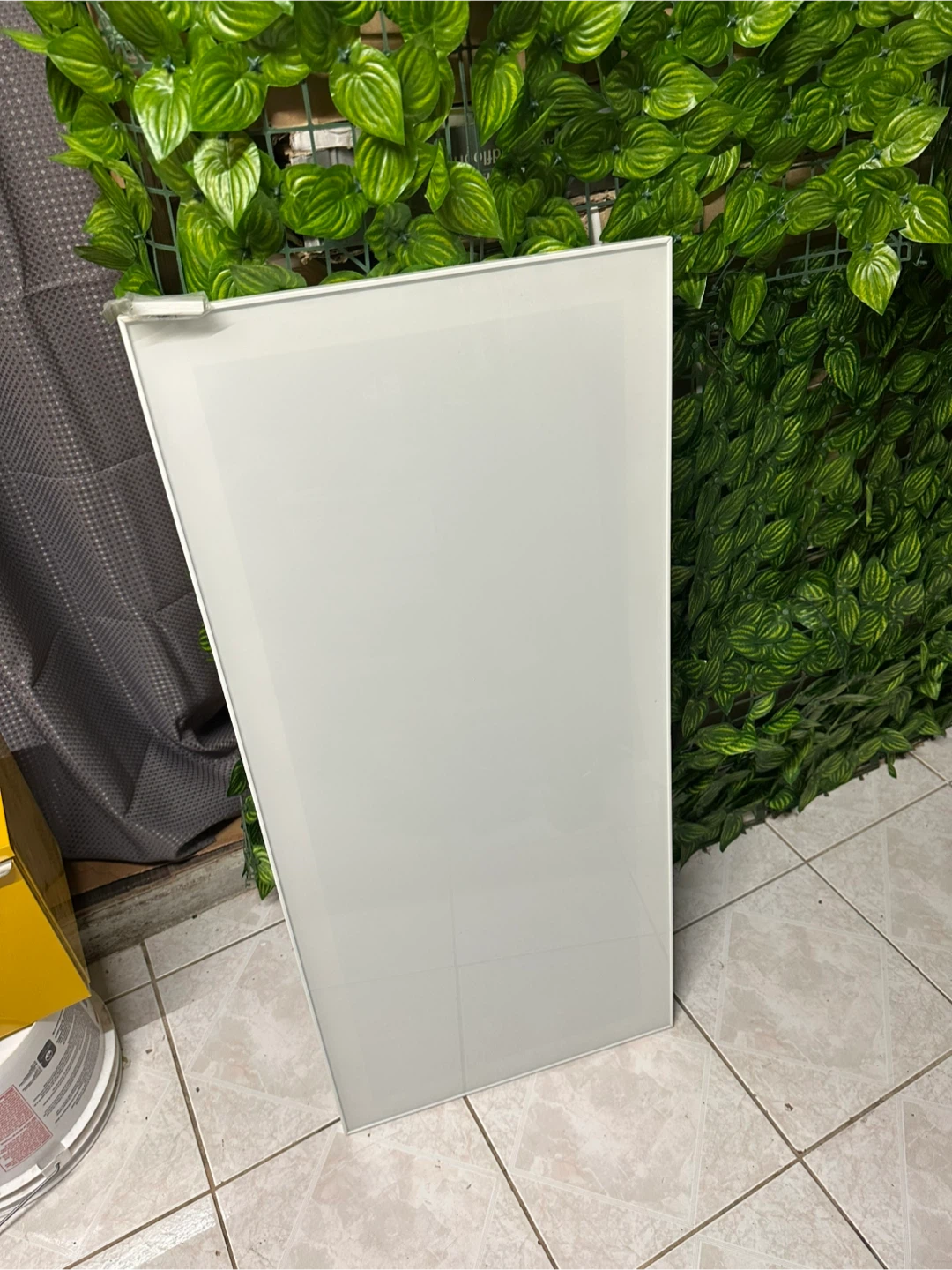IKEA White Glass Door W17 3/4 H39