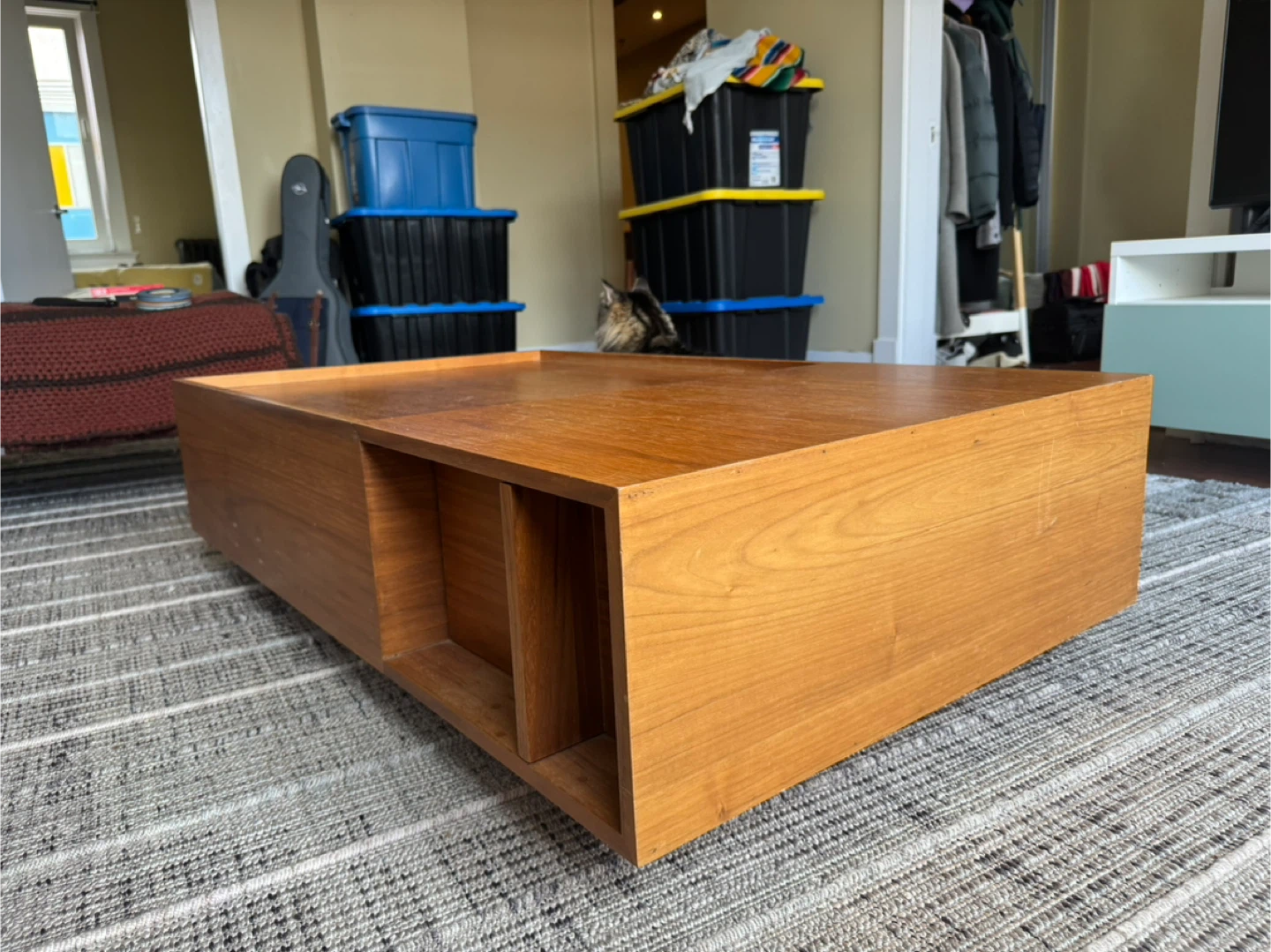 Wooden Coffee Table with Storage - photo 3