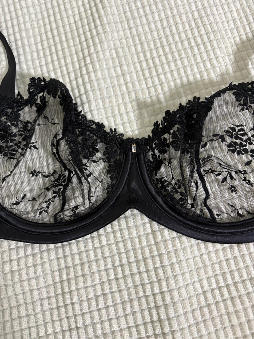 Black Sheer Lace Underwire Bra - photo 4