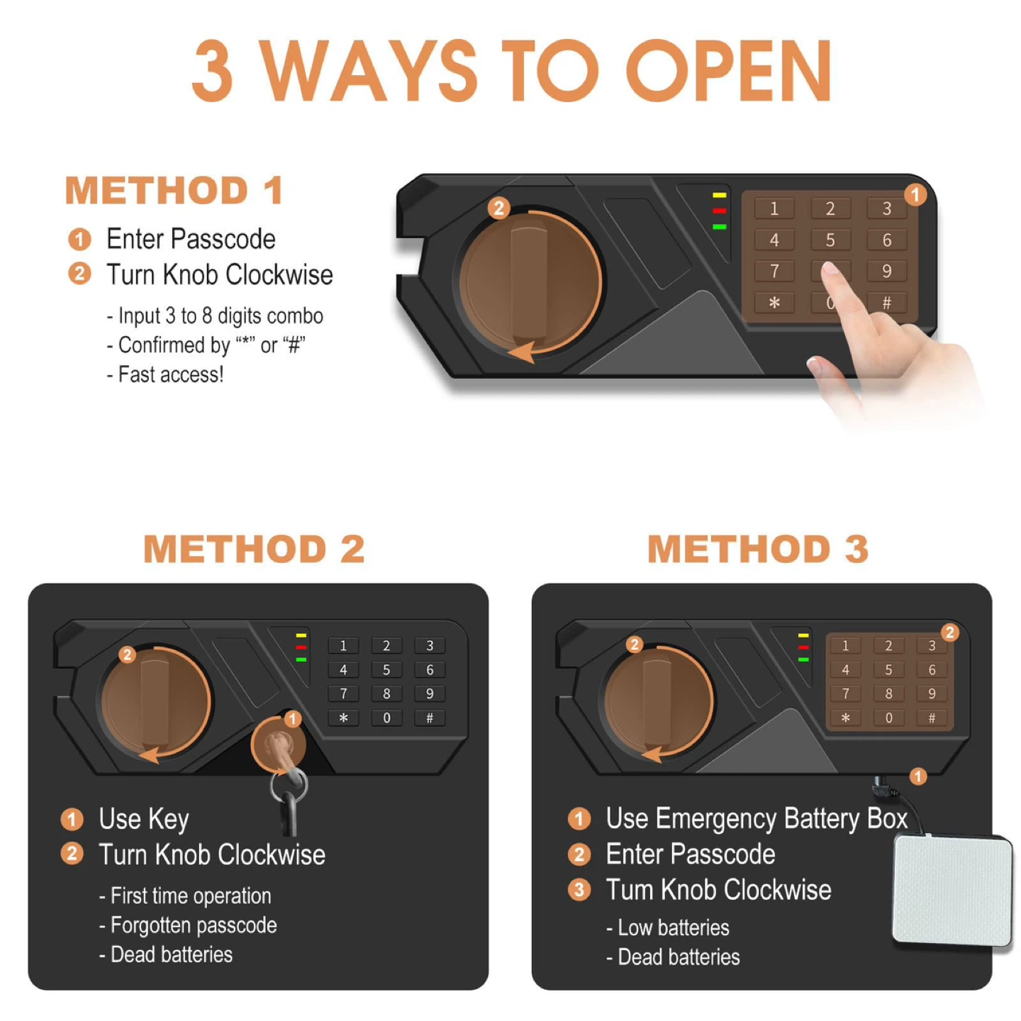 Digital Home Safe Fireproof Waterproof - photo 4