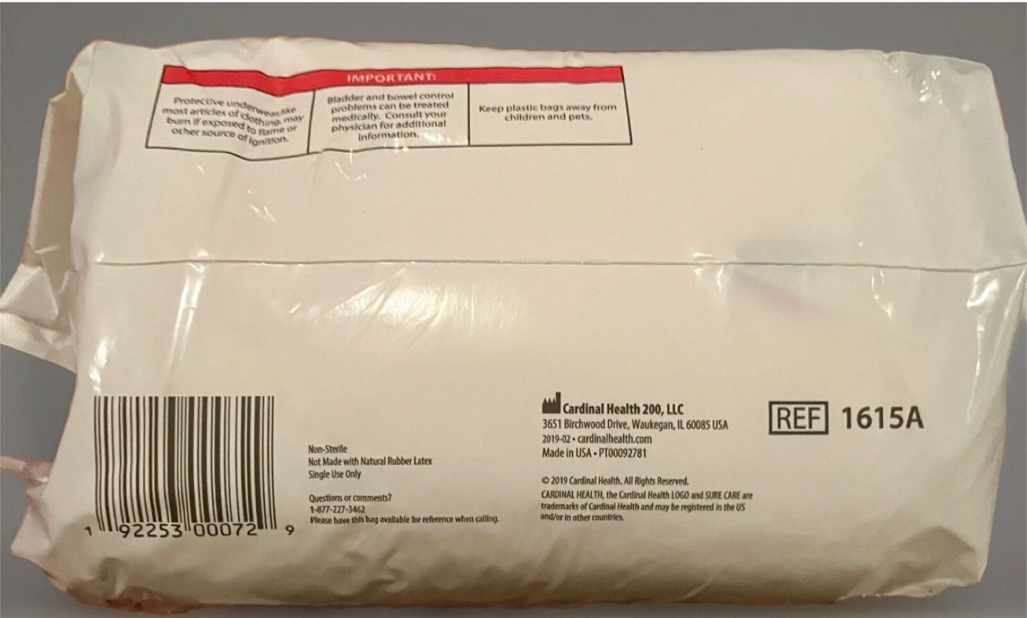 4 packs Cardinal Health Sure Care Plus large underwear - photo 2