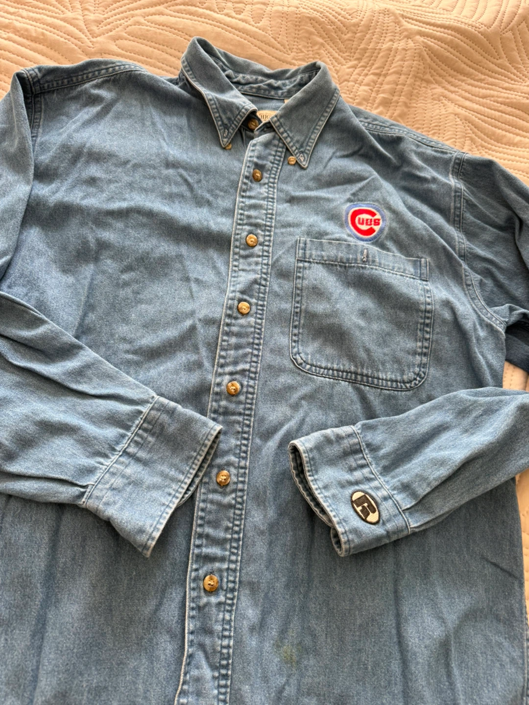 Chicago Cubs Denim Button-Up Shirt - photo 2