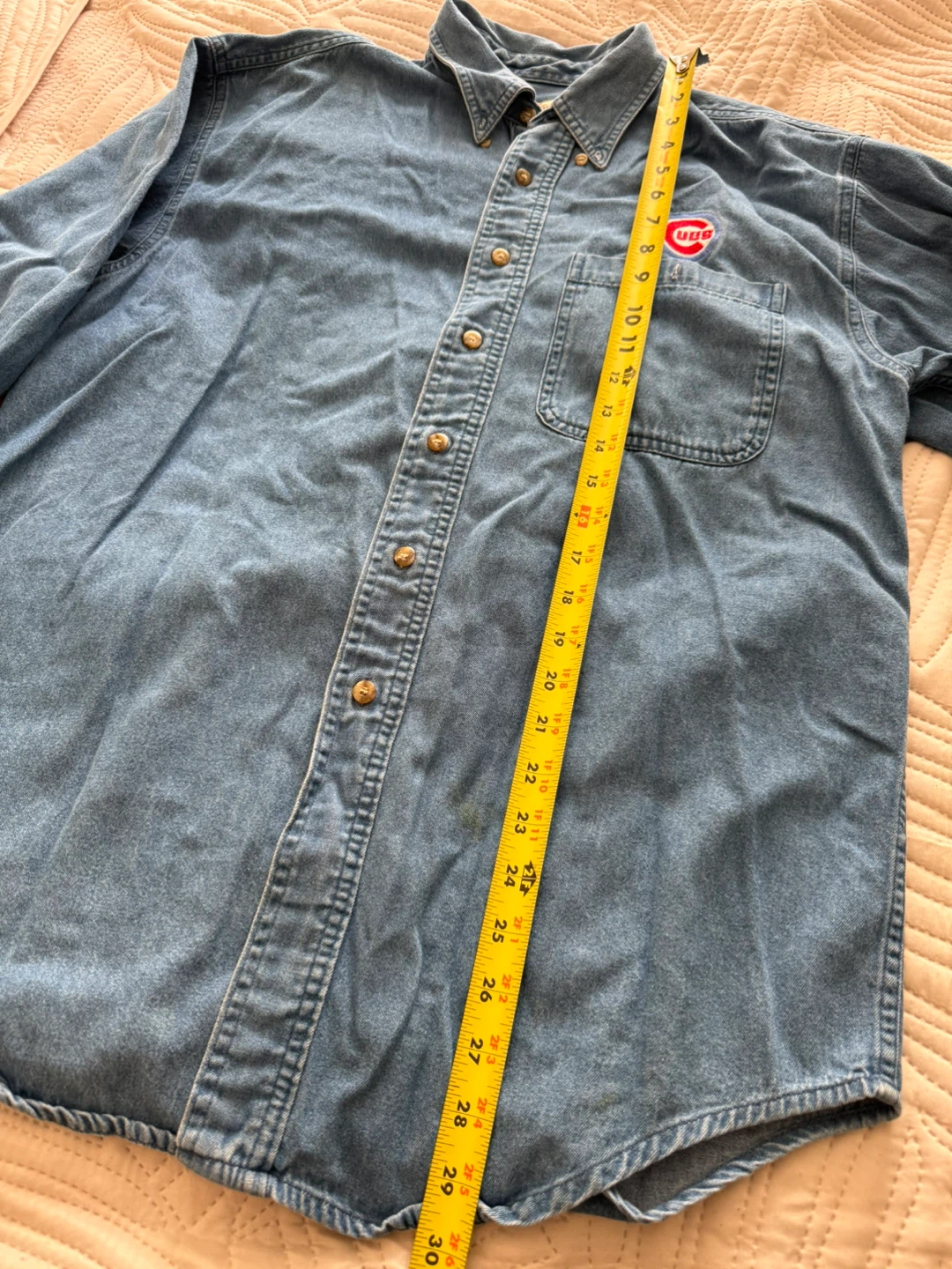 Chicago Cubs Denim Button-Up Shirt - photo 4