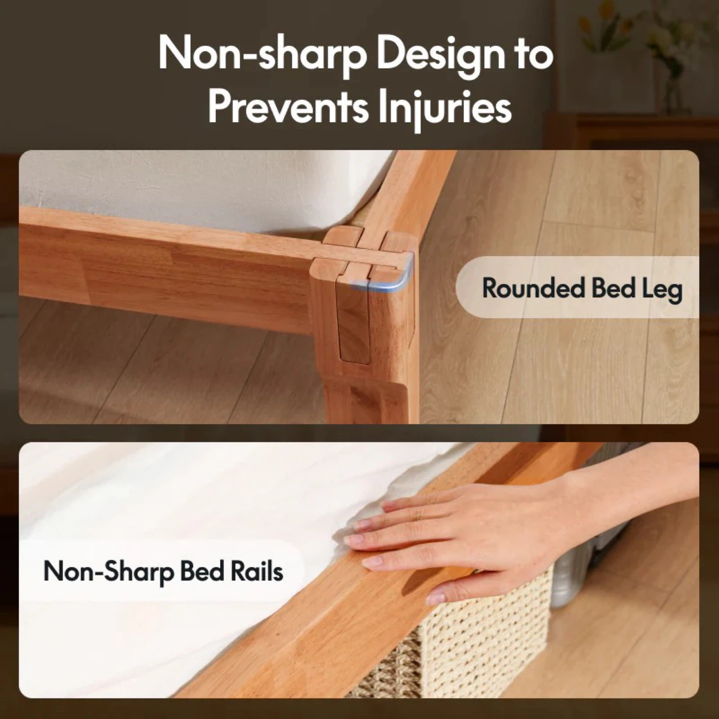 New Japanese joinery bed king Bed Frame - oak - photo 2