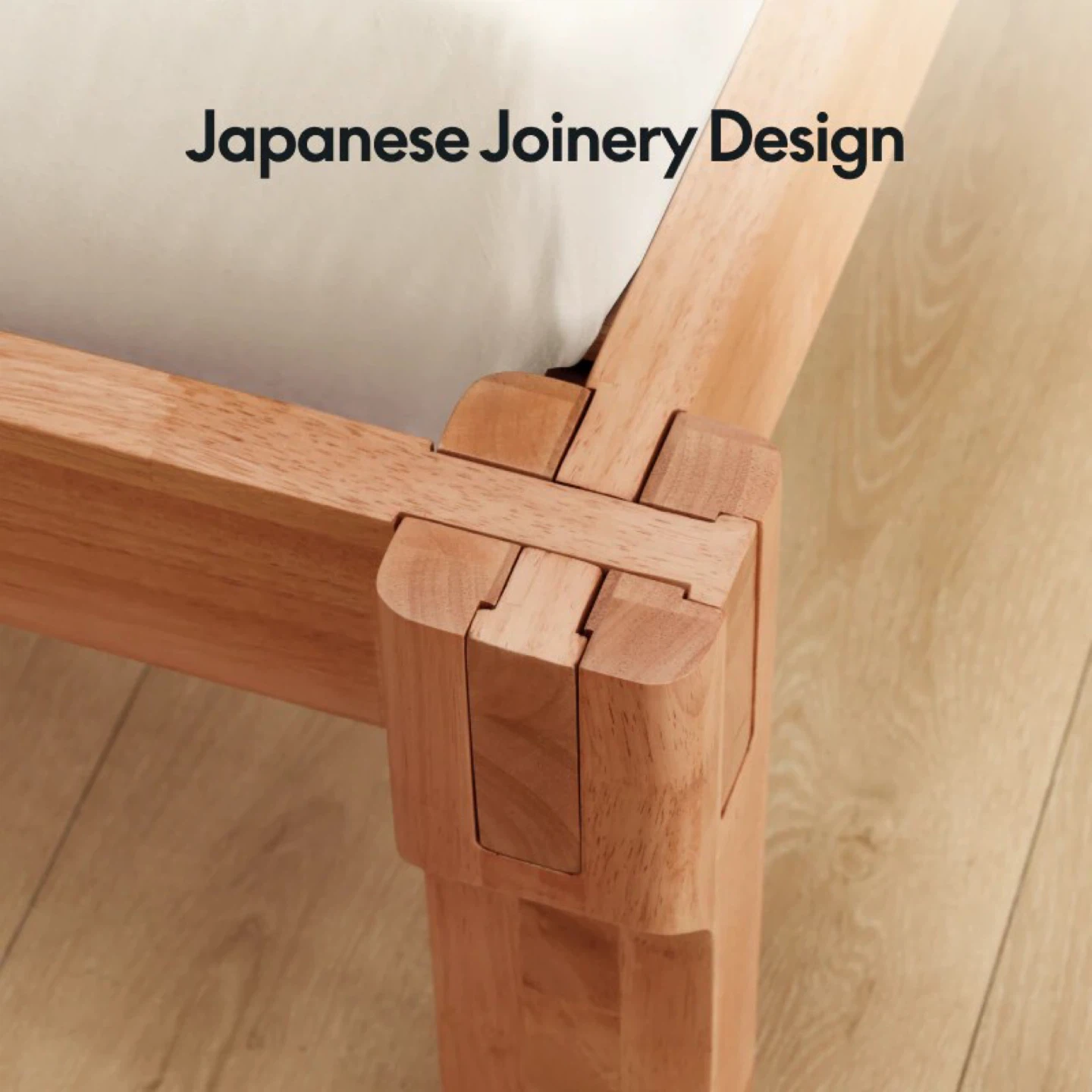 New Japanese joinery bed king Bed Frame - oak - photo 5