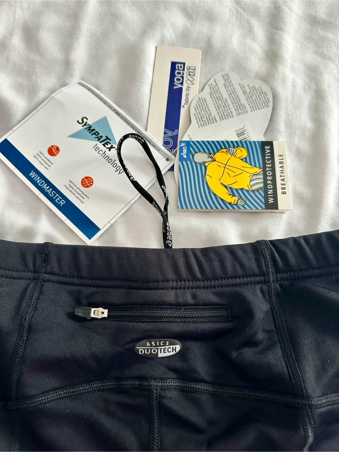 Asics Yoga Pants XL Black Red Windmaster-BNWT - photo 3