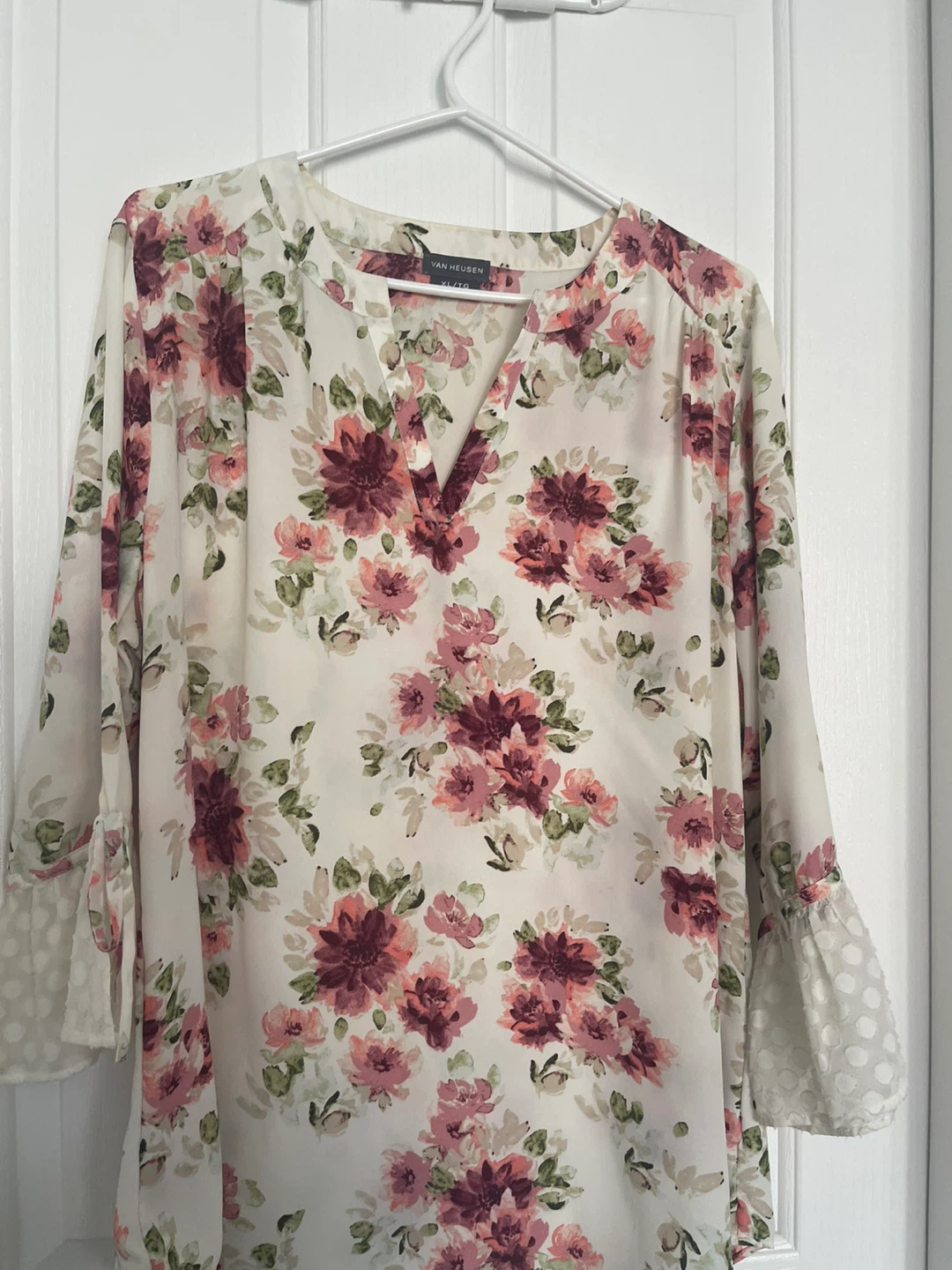 Van Heusen Floral Bell Sleeve Blouse XL/TG