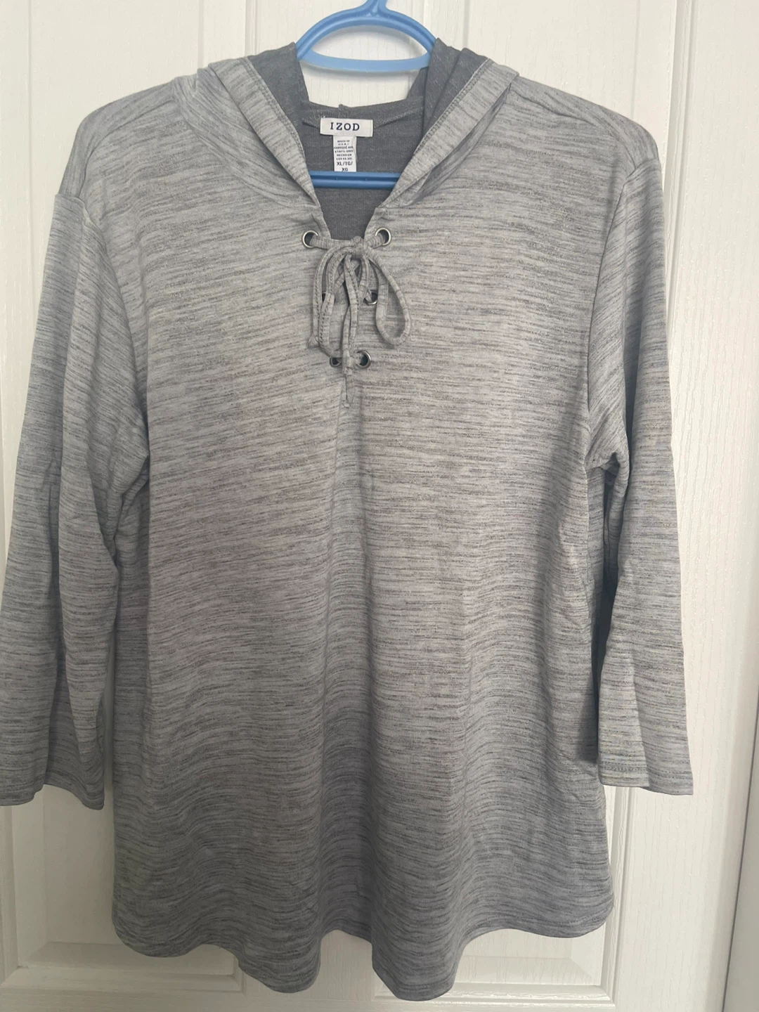 IZOD Grey Lace-Up Hoodie XL