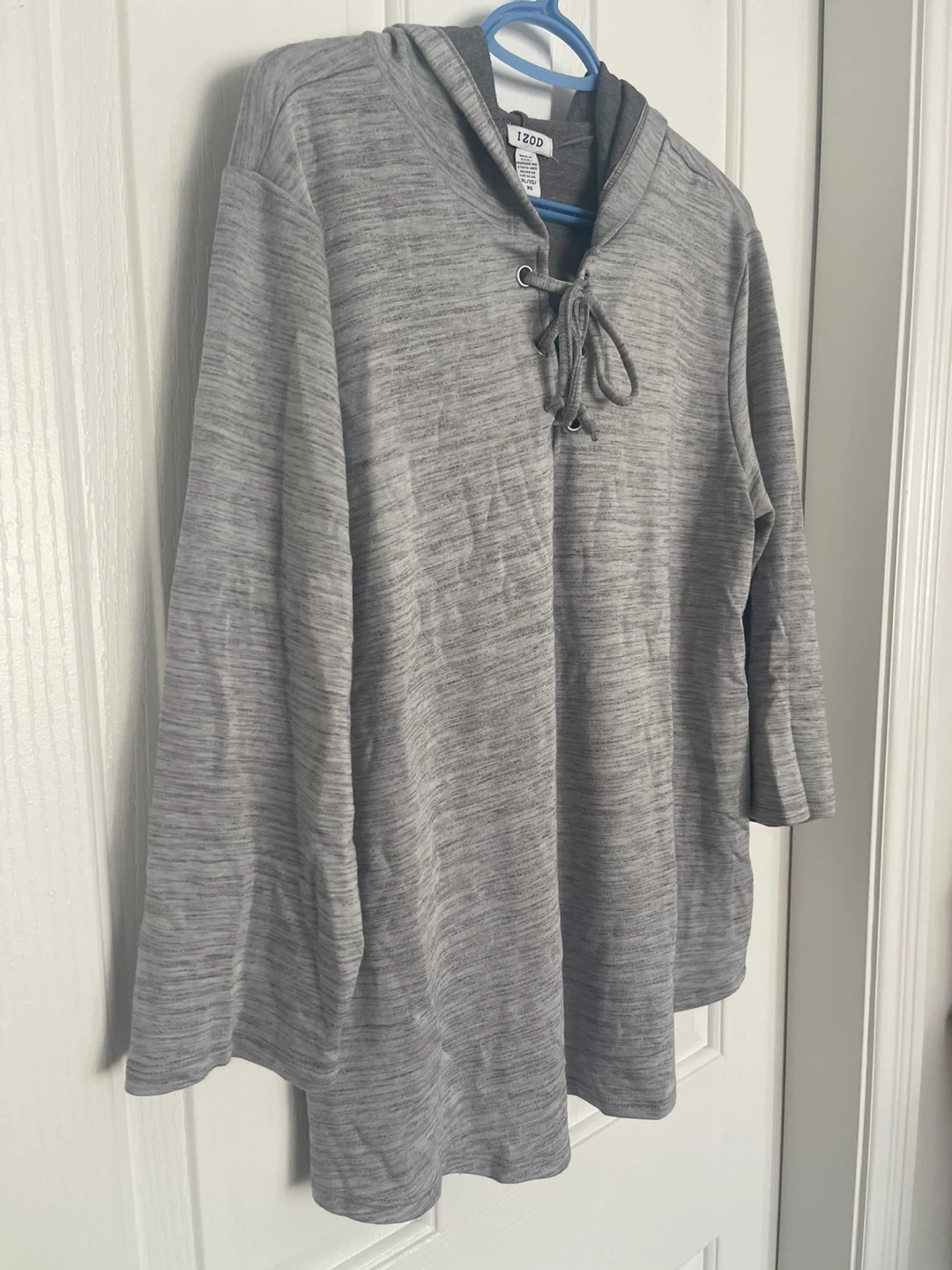 IZOD Grey Lace-Up Hoodie XL - photo 3