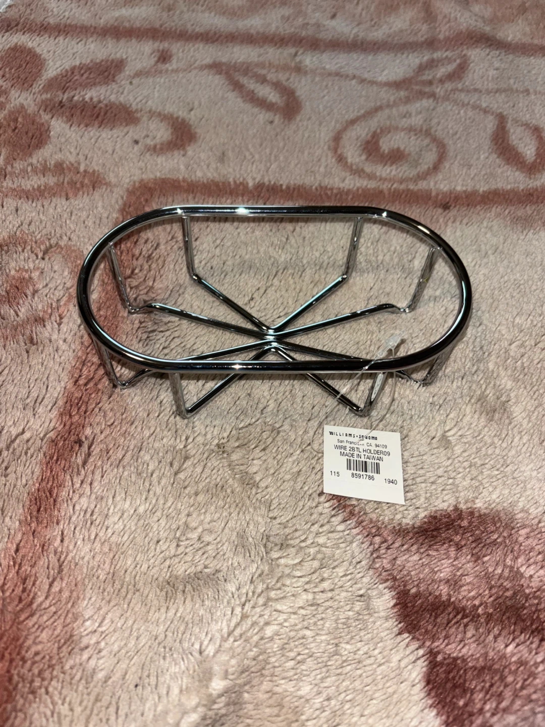 Metal soap dish holder for kitchen or bathroom sink