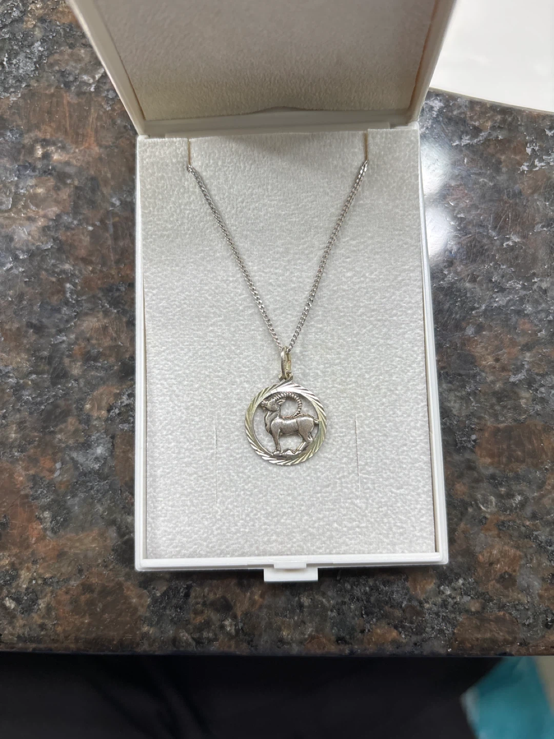 Sterling Silver Aries Pendant Necklace