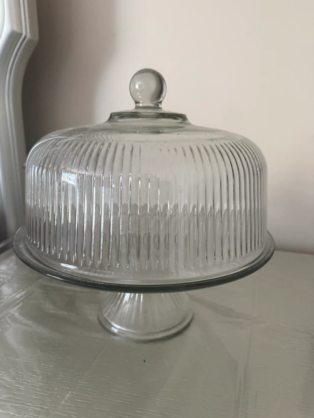 Glass Cake Stand with Dome - photo 3