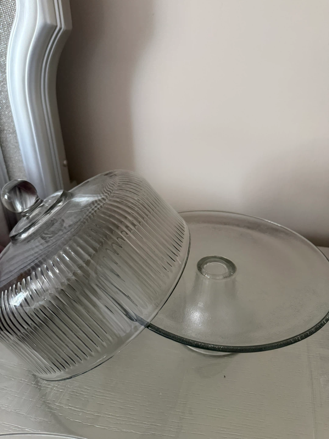 Glass Cake Stand with Dome - photo 2