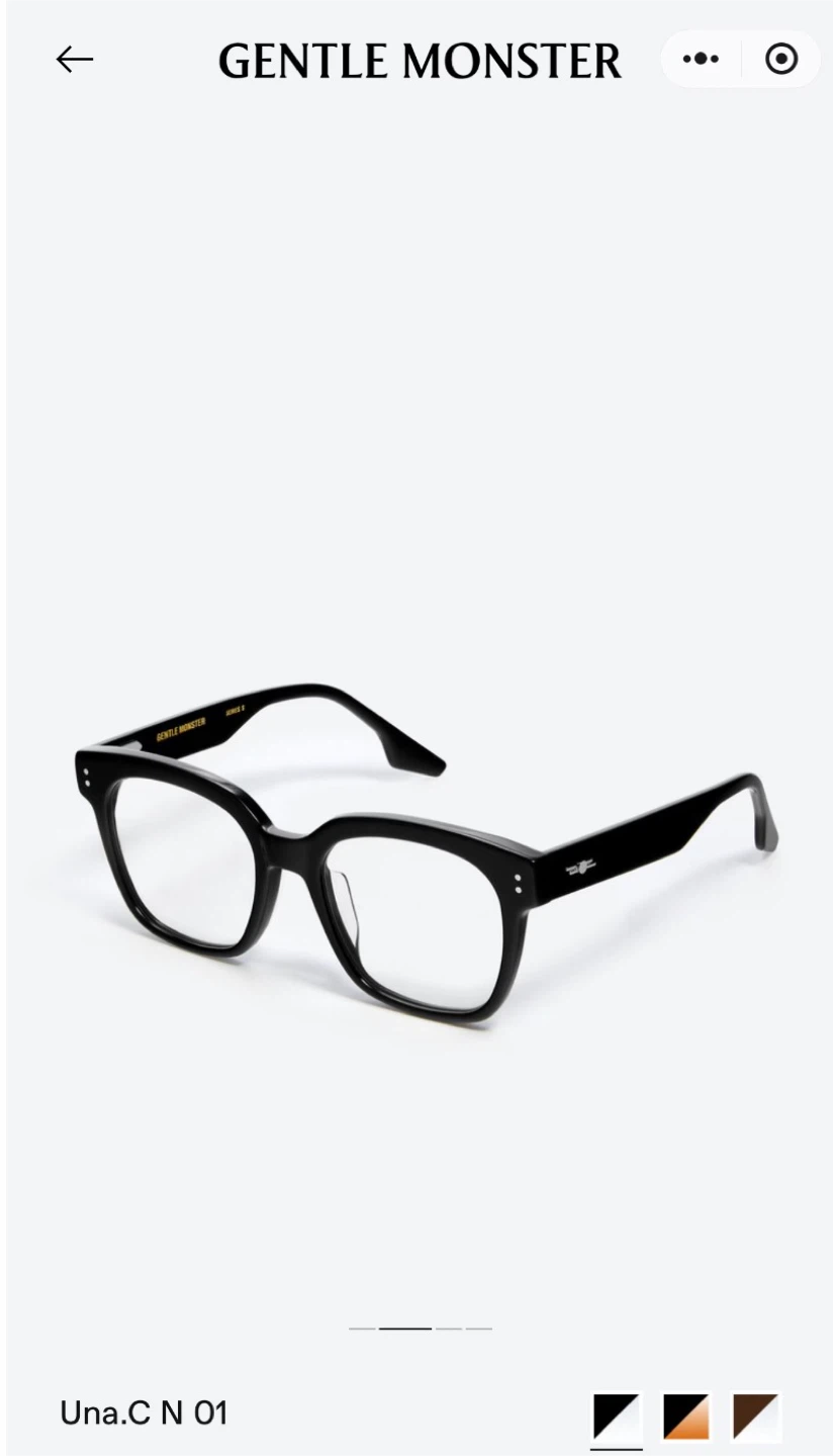 Gentle Monster UNA.C N 01 Black Glasses