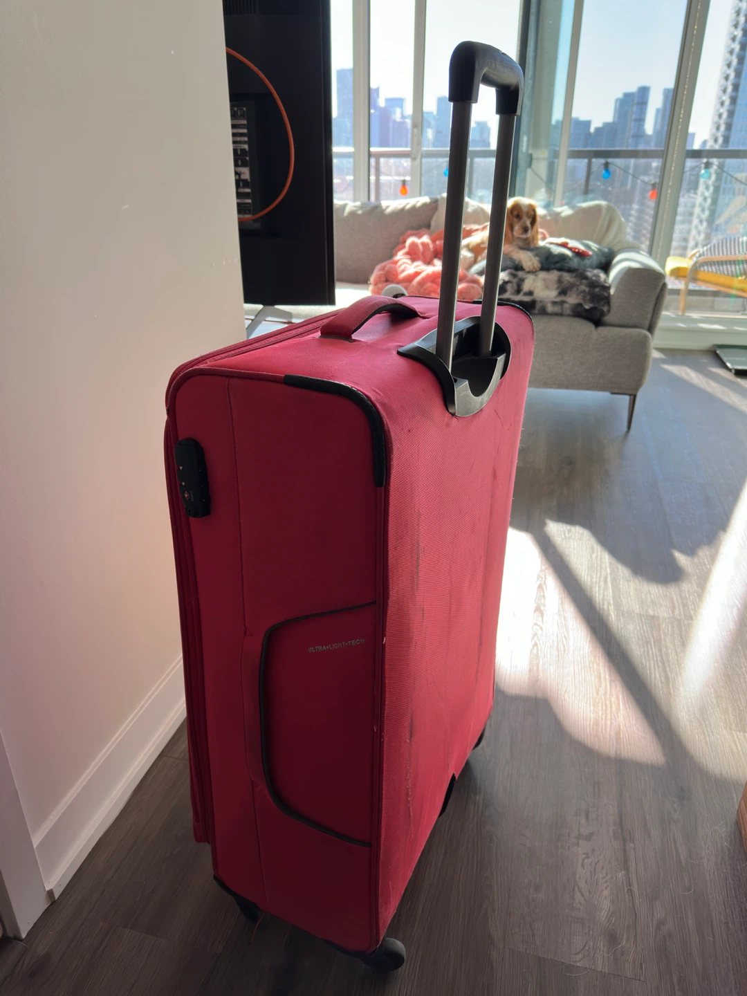 Big American Tourister Pink Suitcase - photo 2