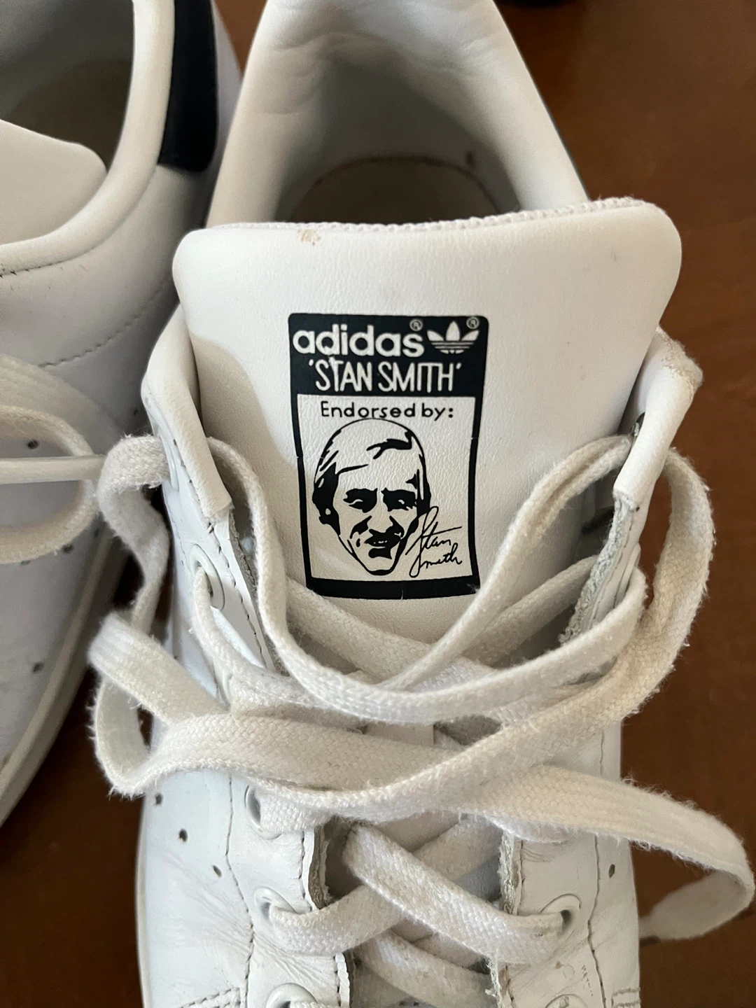 Adidas Stan Smith White Navy Leather Sneakers - photo 4