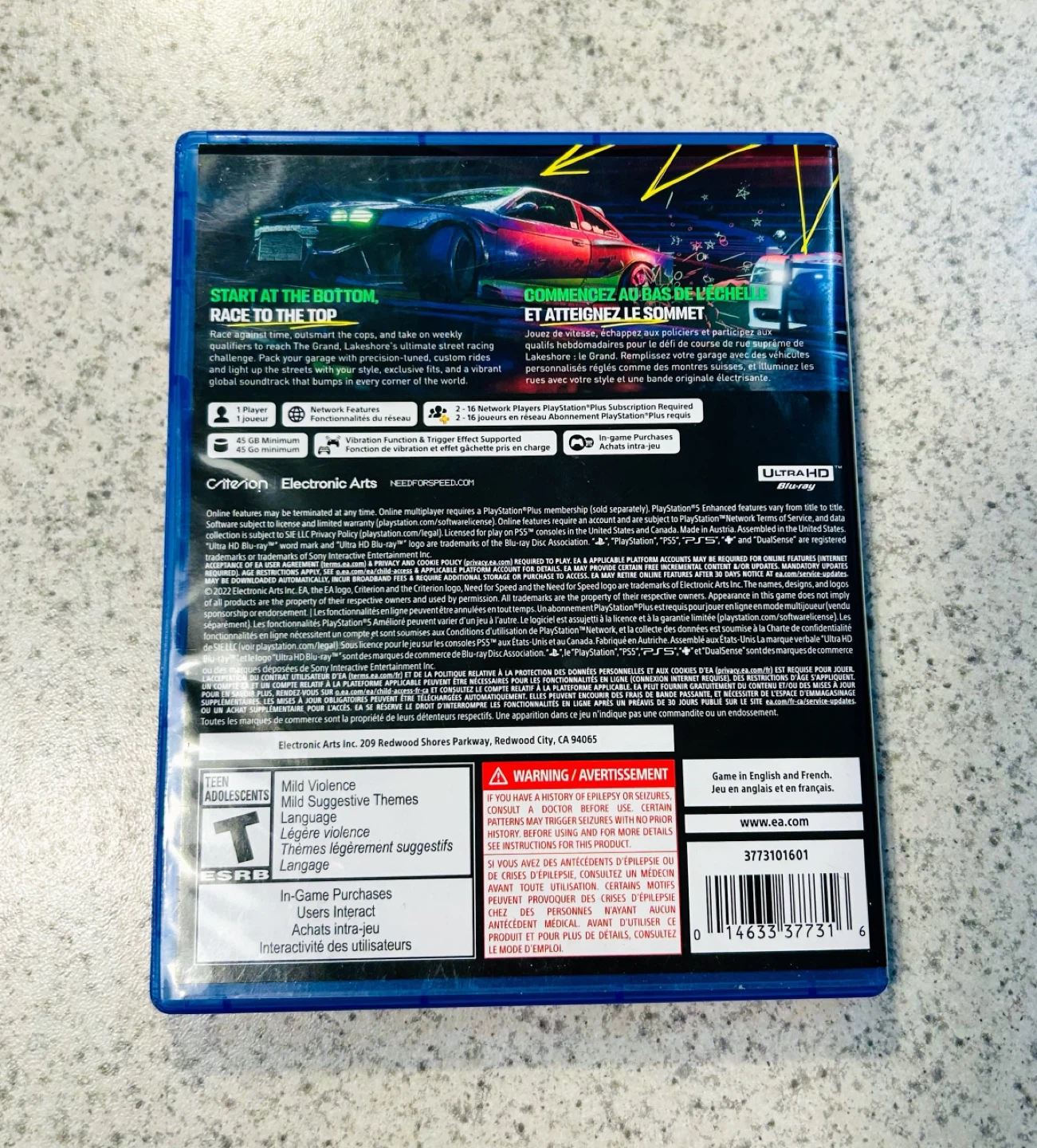 PS5 NFS Unbound Video Game - photo 2