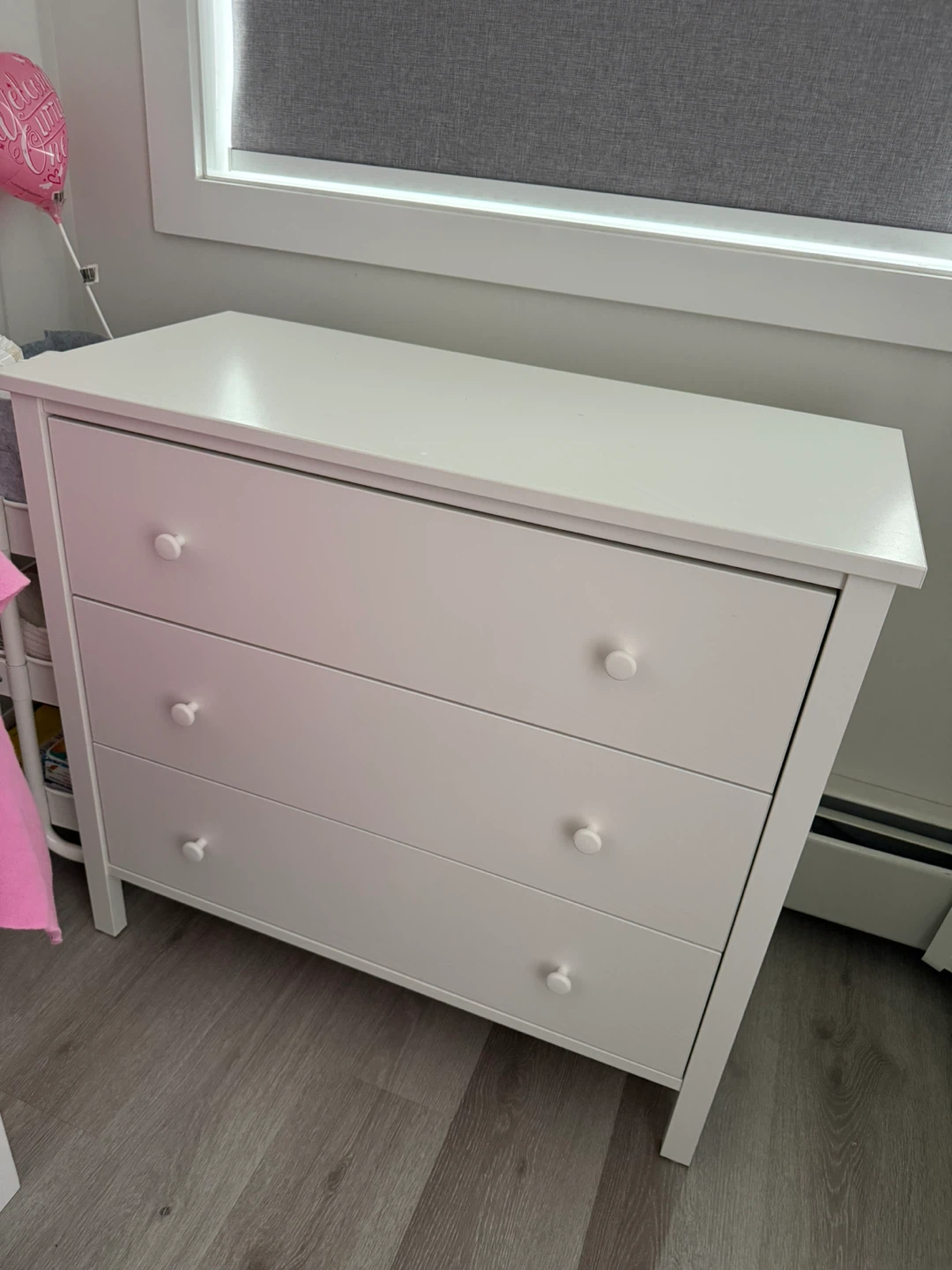 White 3-Drawer Dresser