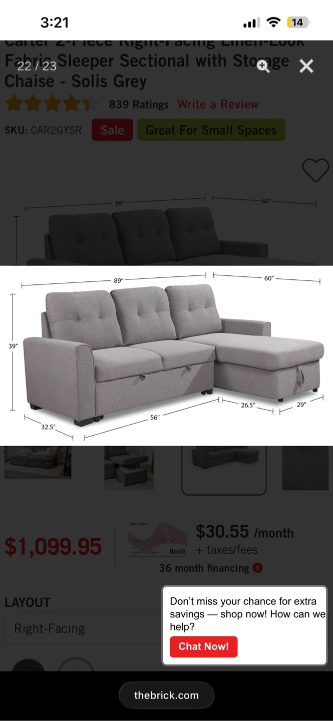 The Bricks sectional sofa bed - photo 3
