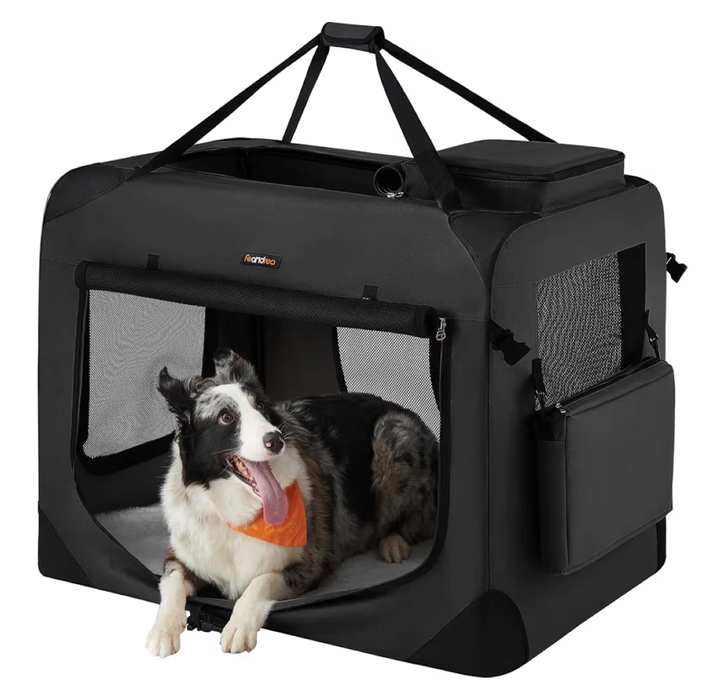 Feandrea Foldable Pet Carrier - XXL, Black