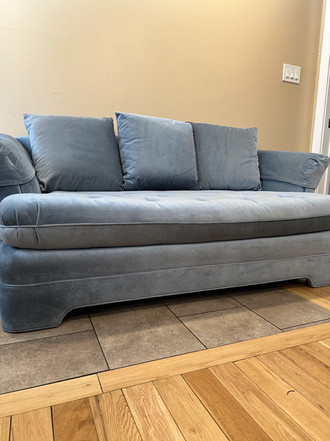 Beautiful Velvet Tufted Loveseat Sofa (CAN DELIVER) - photo 5