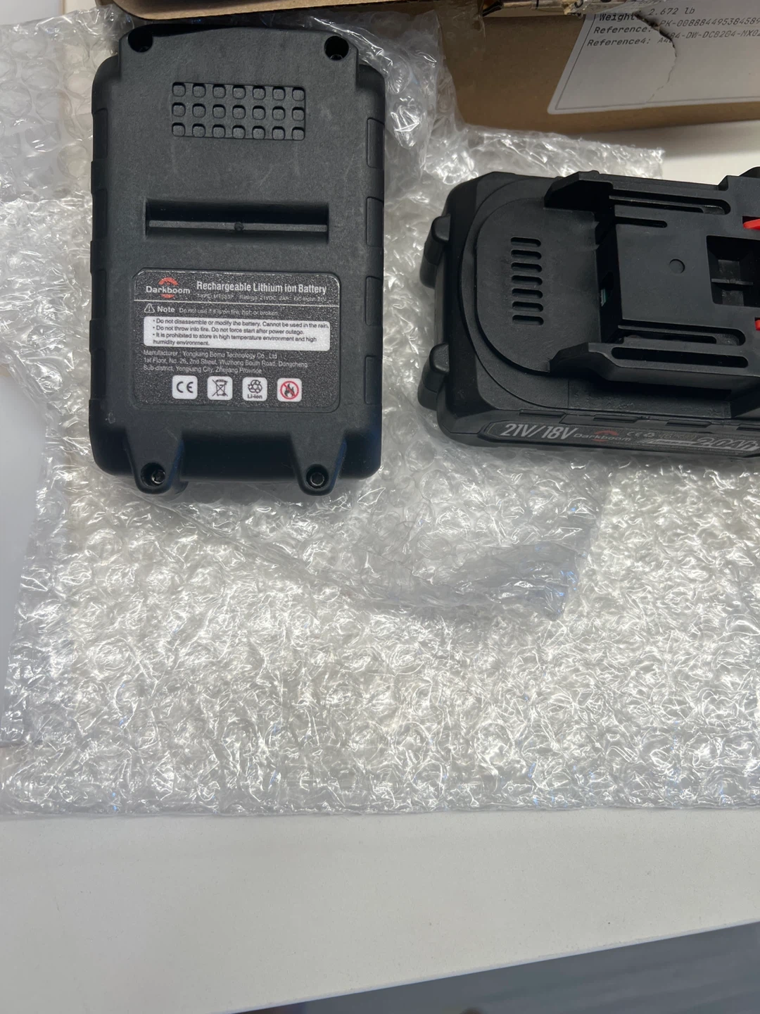 Darkboom 21V/18V 2.0Ah Lithium-ion Batteries (2 Pack) - photo 3