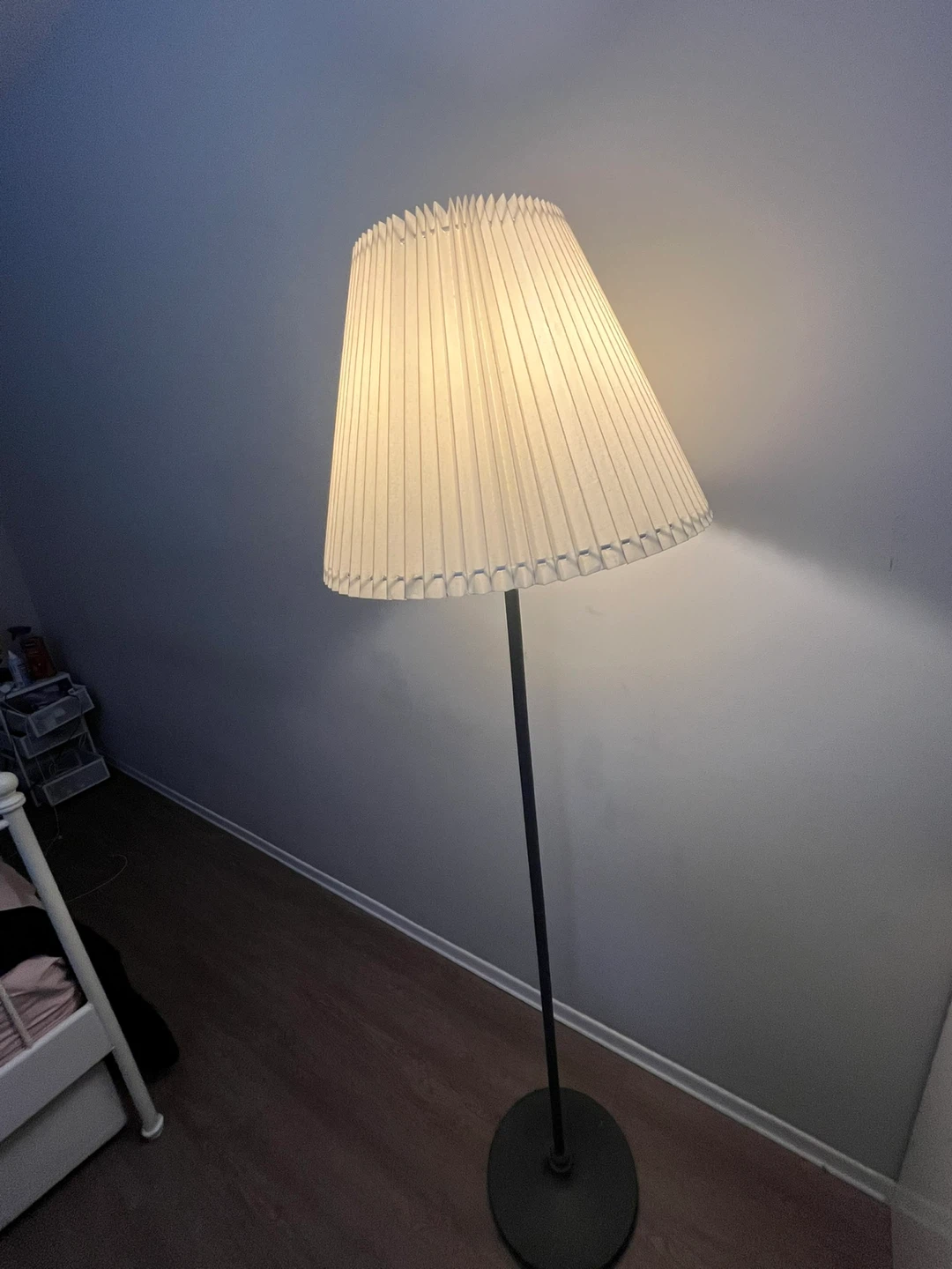 Floor Lamp with Pleated Shade