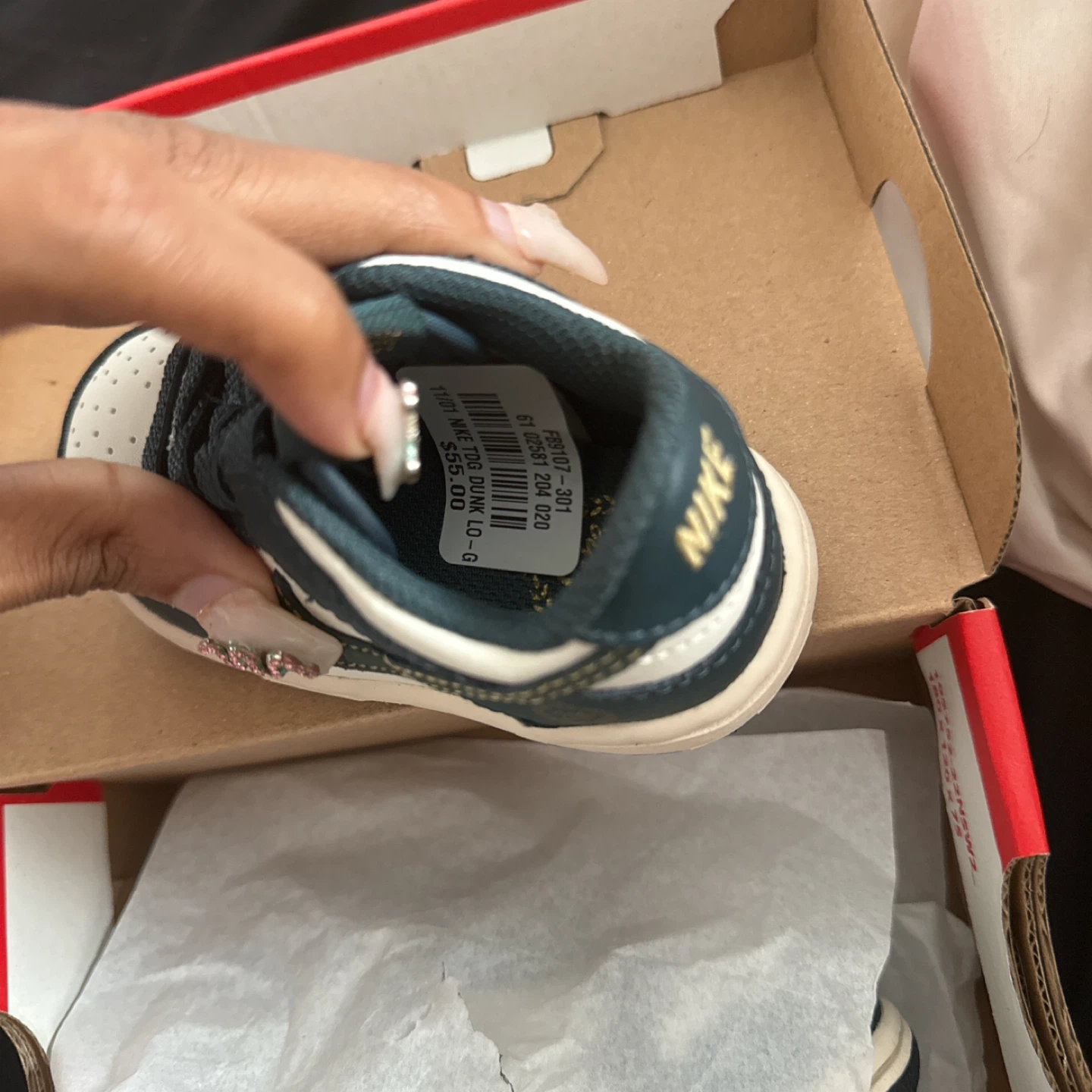 Nike TDG Dunk Low TD Baby Shoes size 4c - photo 3