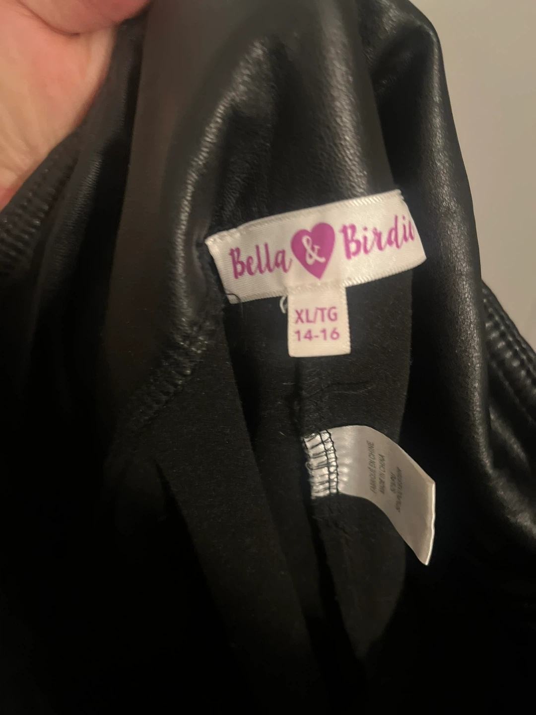 Bella & Birdie Faux Leather Leggings - Black - XL/TG (14-16) - photo 2