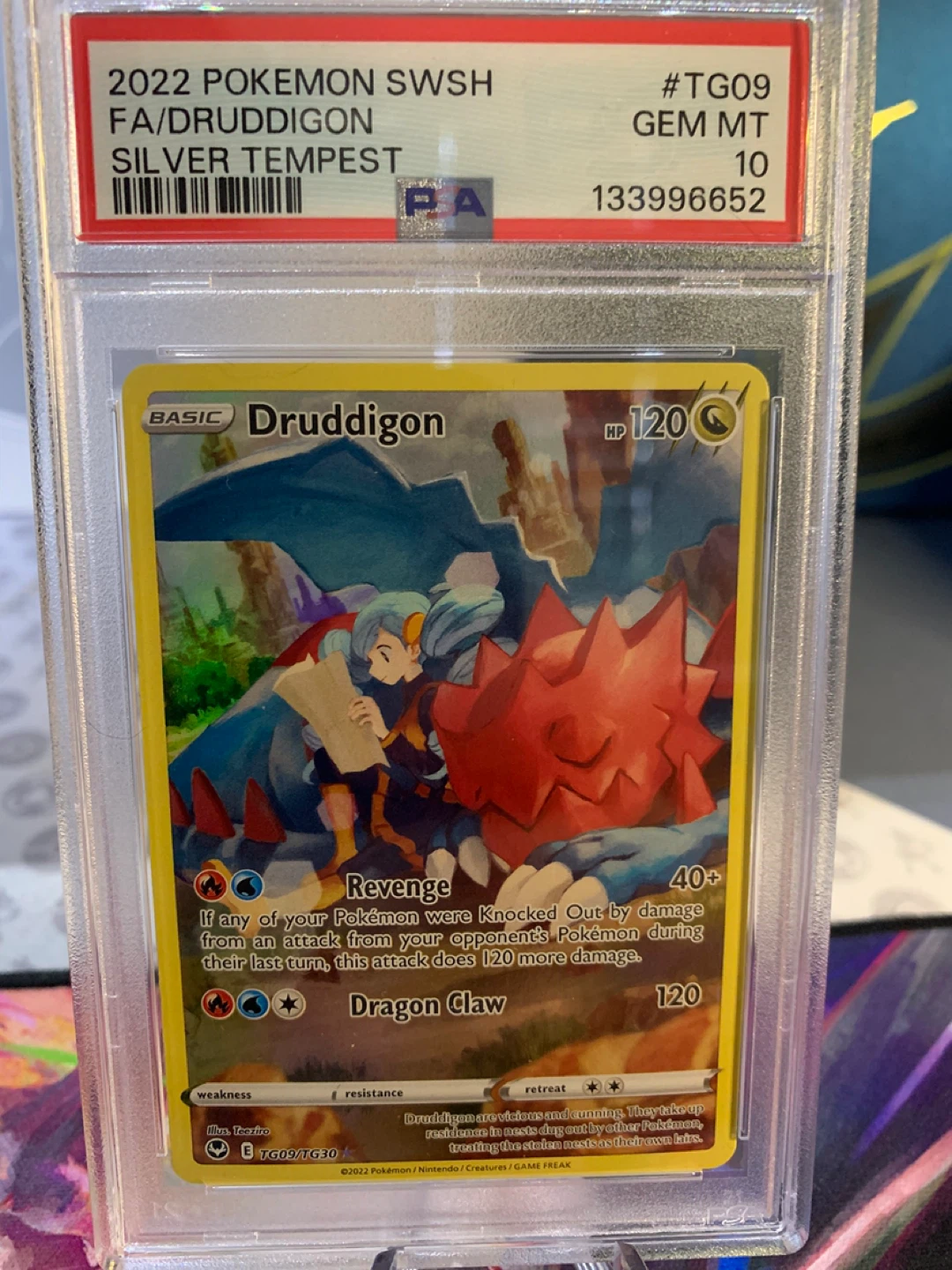2022 Pokemon Druddigon FA Silver #TG09 Gem MT 10