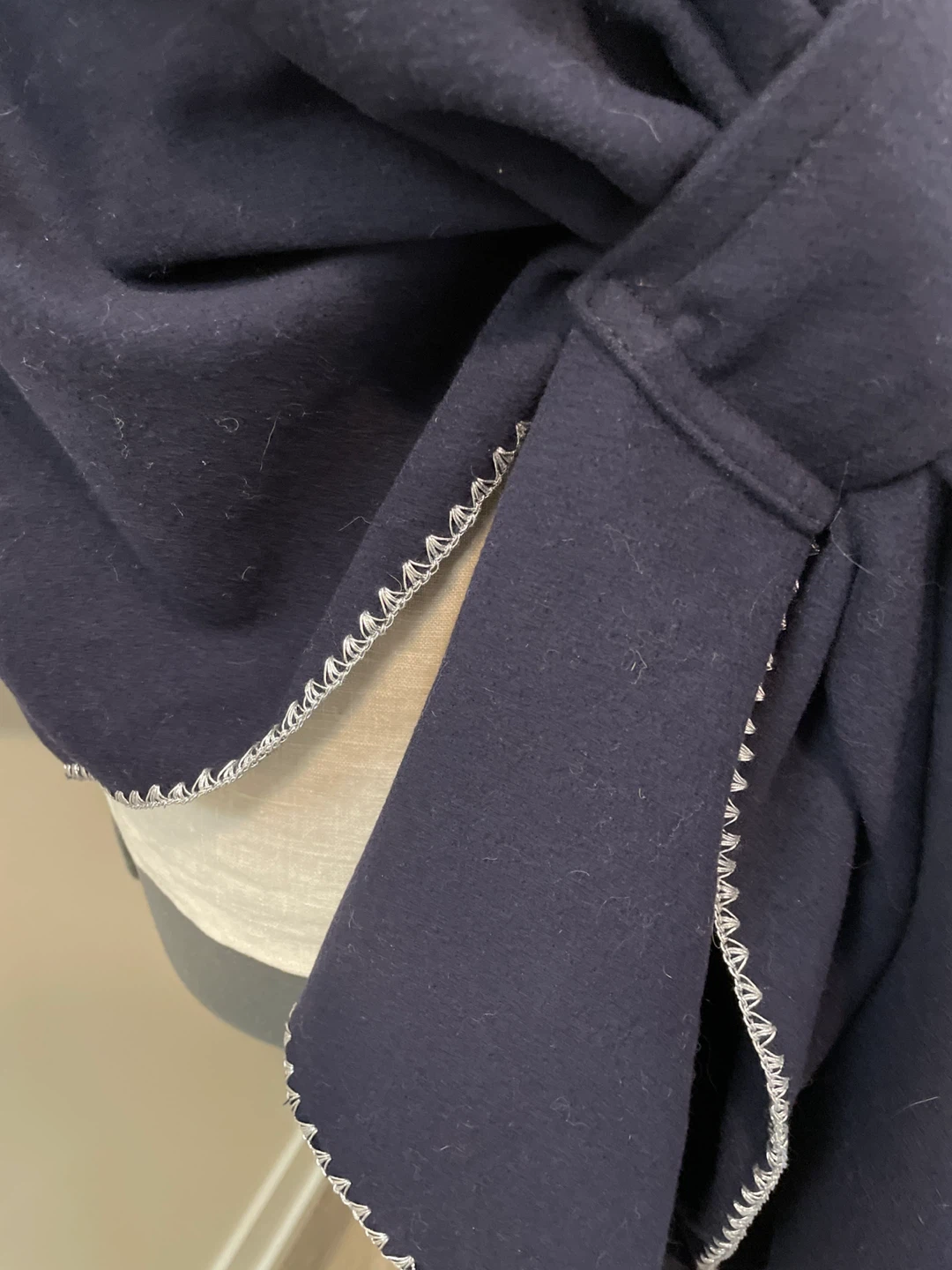 Navy Blue Kashmir Wrap Shawl - photo 3